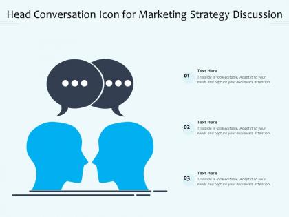 Head conversation icon for marketing strategy discussion