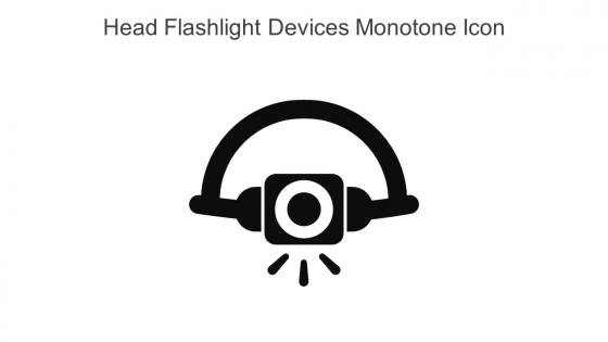 Head Flashlight Devices Monotone Icon In Powerpoint Pptx Png And Editable Eps Format
