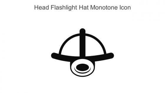 Head Flashlight Hat Monotone Icon In Powerpoint Pptx Png And Editable Eps Format