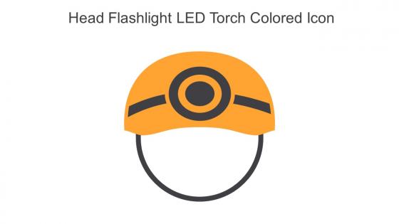 Head Flashlight LED Torch Colored Icon In Powerpoint Pptx Png And Editable Eps Format
