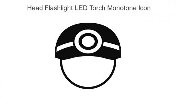 Head Flashlight LED Torch Monotone Icon In Powerpoint Pptx Png And Editable Eps Format