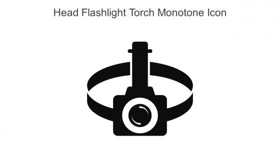 Head Flashlight Torch Monotone Icon In Powerpoint Pptx Png And Editable Eps Format