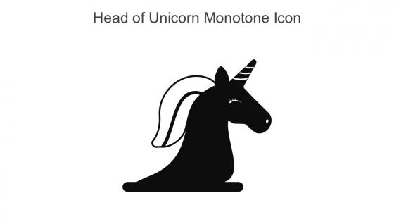 Head Of Unicorn Monotone Icon In Powerpoint Pptx Png And Editable Eps Format