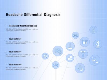 Headache differential diagnosis ppt powerpoint presentation pictures graphic tips