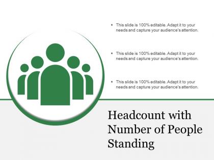 Headcount with number of people standing
