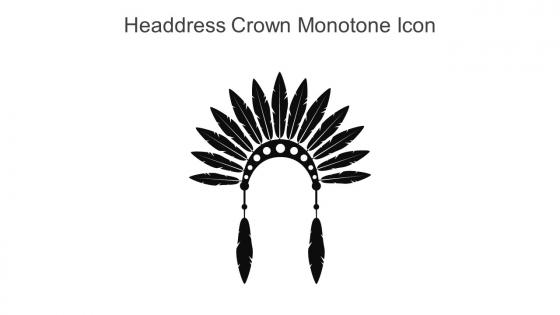 Headdress Crown Monotone Icon In Powerpoint Pptx Png And Editable Eps Format