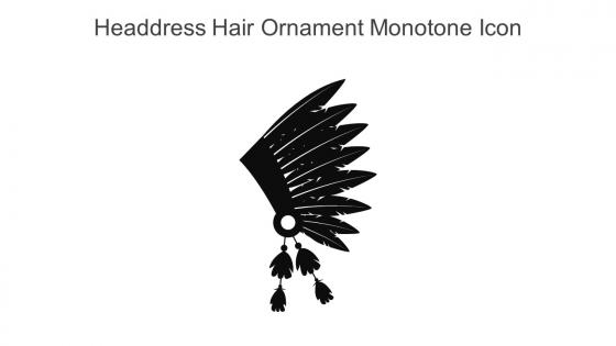 Headdress Hair Ornament Monotone Icon In Powerpoint Pptx Png And Editable Eps Format