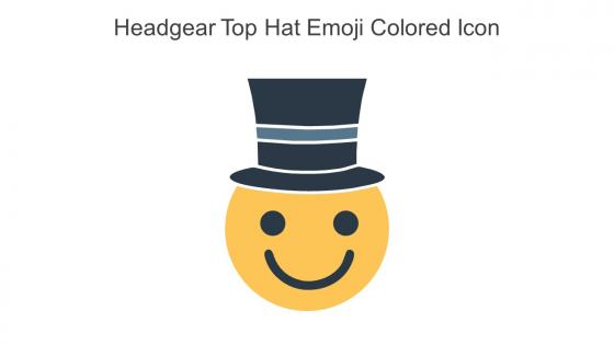 Headgear Top Hat Emoji Colored Icon In Powerpoint Pptx Png And Editable Eps Format