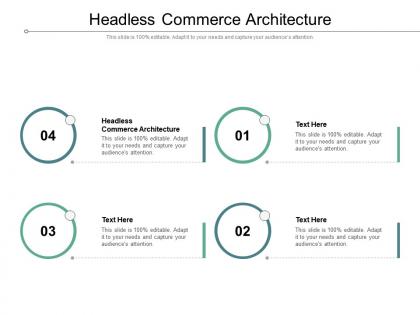 Headless commerce architecture ppt powerpoint presentation infographics icons cpb