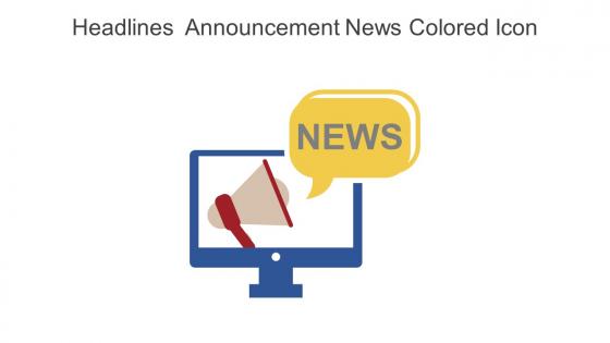 Headlines Announcement News Colored Icon In Powerpoint Pptx Png And Editable Eps Format