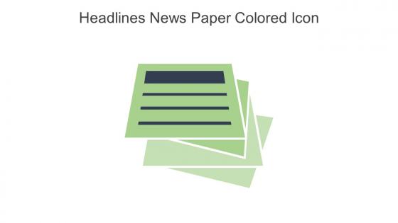 Headlines News Paper Colored Icon In Powerpoint Pptx Png And Editable Eps Format