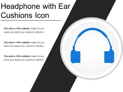Headphone with ear cushions icon
