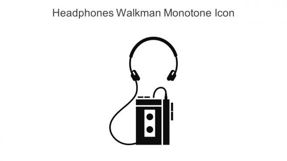 Headphones Walkman Monotone Icon In Powerpoint Pptx Png And Editable Eps Format