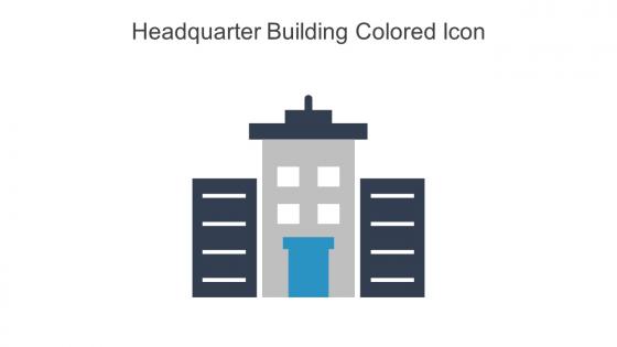 Headquarter Building Colored Icon In Powerpoint Pptx Png And Editable Eps Format
