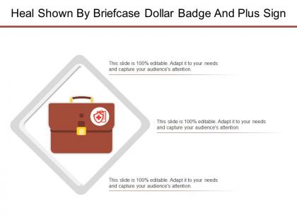 Heal shown by briefcase dollar badge and plus sign