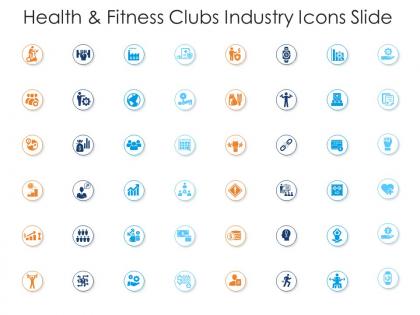 Health and fitness clubs industry icons slide health and fitness clubs industry ppt clipart
