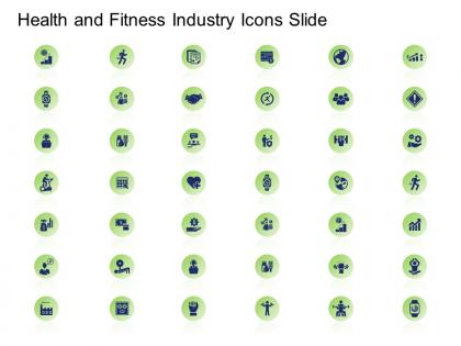 Health and fitness industry icons slide ppt powerpoint presentation microsoft