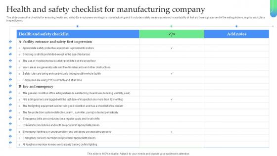 Health And Safety Checklist For Manufacturing Company How To Optimize Recruitment Process To Increase