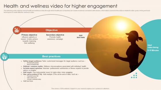 Health And Wellness Video For Higher Engagement Introduction To Healthcare Marketing Strategy SS V