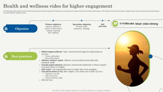 Health And Wellness Video For Higher Strategic Plan To Promote Strategy SS V