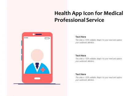 Health app icon for medical professional service