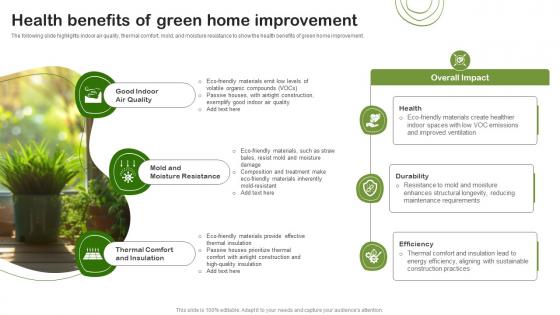 Health Benefits Of Green Home Improvement