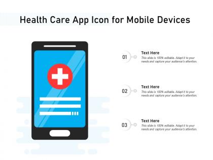 Health care app icon for mobile devices
