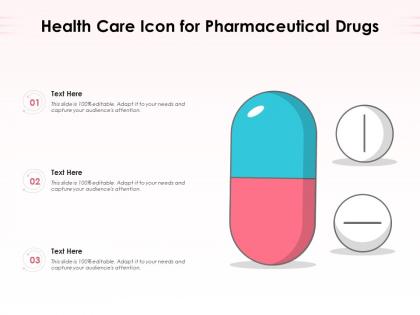 Health care icon for pharmaceutical drugs