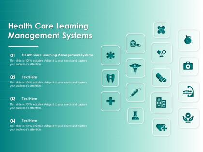 Health care learning management systems ppt powerpoint presentation portfolio