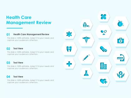 Health care management review ppt powerpoint presentation styles clipart