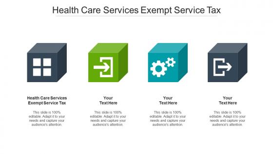 Health care services exempt service tax ppt powerpoint presentation gallery influencers cpb
