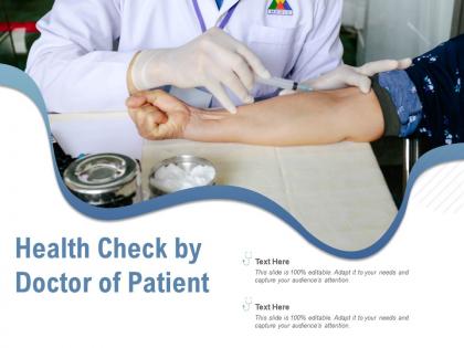 Health check by doctor of patient