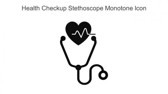 Health Checkup Stethoscope Monotone Icon In Powerpoint Pptx Png And Editable Eps Format