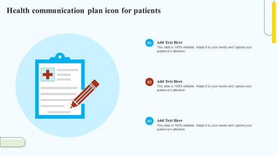 Health Communication Plan Icon For Patients