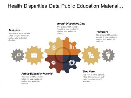 Health disparities data public education material monitoring progress