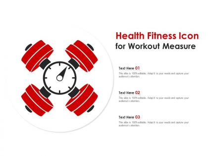 Health fitness icon for workout measure