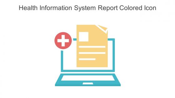 Health Information System Report Colored Icon In Powerpoint Pptx Png And Editable Eps Format
