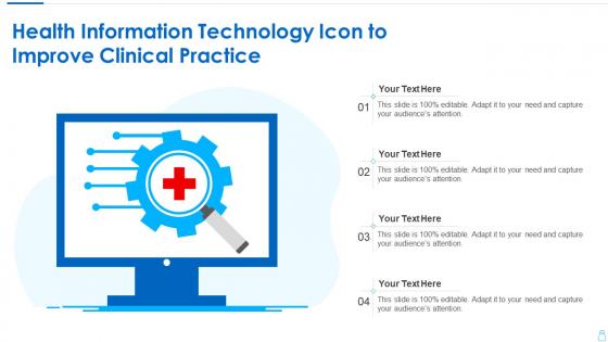 Health information technology icon to improve clinical practice