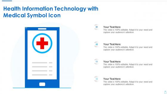 Health information technology with medical symbol icon