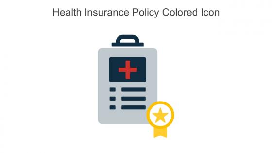 Health Insurance Policy Colored Icon In Powerpoint Pptx Png And Editable Eps Format