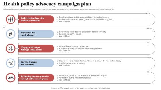 Health Policy Advocacy Campaign Plan