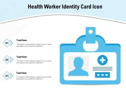 Health worker identity card icon