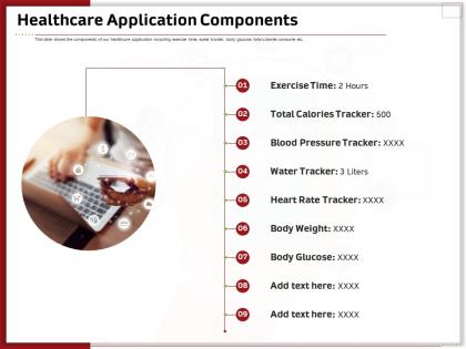 Healthcare application components ppt powerpoint presentation
