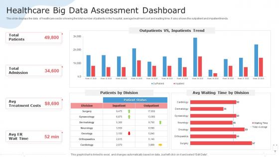 Healthcare Big Data Assessment Dashboard Snapshot