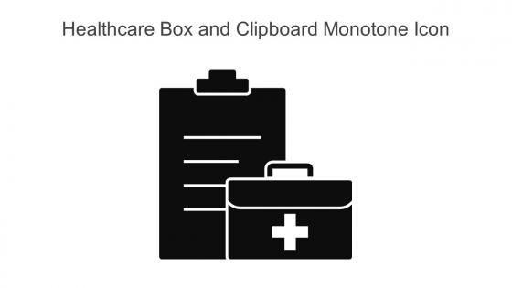 Healthcare Box And Clipboard Monotone Icon In Powerpoint Pptx Png And Editable Eps Format