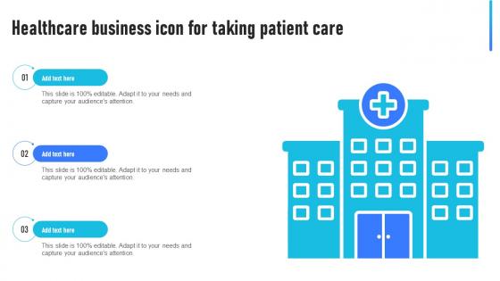 Healthcare Business Icon For Taking Patient Care