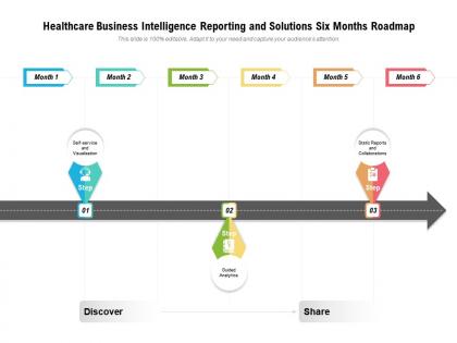 Healthcare business intelligence reporting and solutions six months roadmap