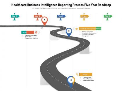 Healthcare business intelligence reporting process five year roadmap