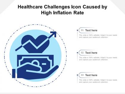 Healthcare challenges icon caused by high inflation rate
