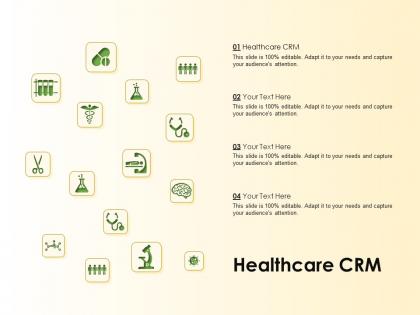 Healthcare crm ppt powerpoint presentation infographics templates